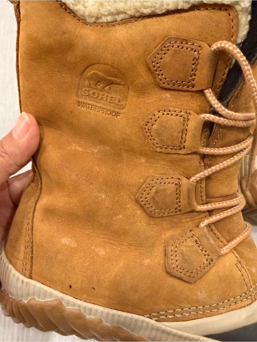 Sorel Waterproof Winter Duck Boots Faux Fur Brown Size 6.5 - Picture 3 of 8